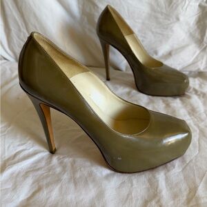 Brian Atwood Olive Green Heels